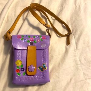 Adorable handmade leather toddlers bag